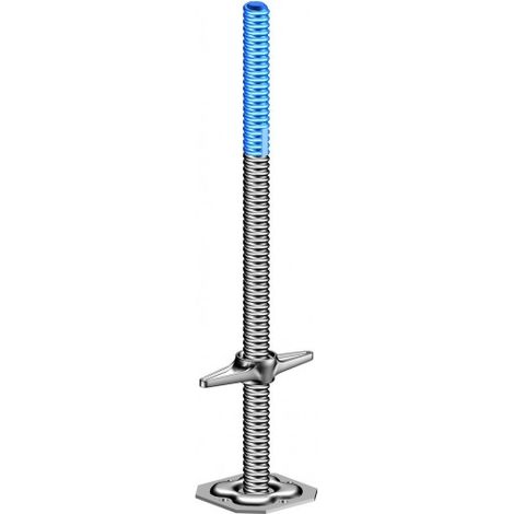 Layher – Socle à vis réglable 0,80m pour échafaudage – Acier galvanisé – Compatible Universel et EuroFaçadier – Pied à vis articulé