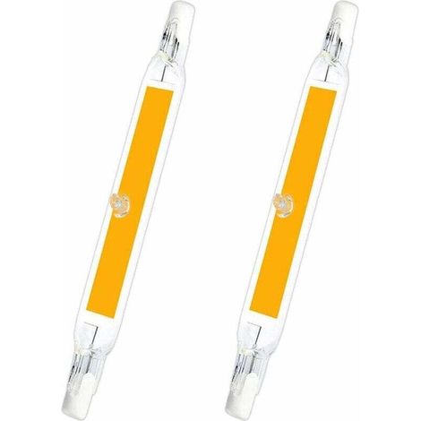 R7s LED-Lampe, 78 mm, 5 W, Kaltweiß (6000 K), 500 lm, entspricht einer 40-W-/50-W-J78-R7s-Halogenlampe, 78 mm schlanke COB-LED für Innenbeleuchtung, nicht dimmbar, 2er-Pack