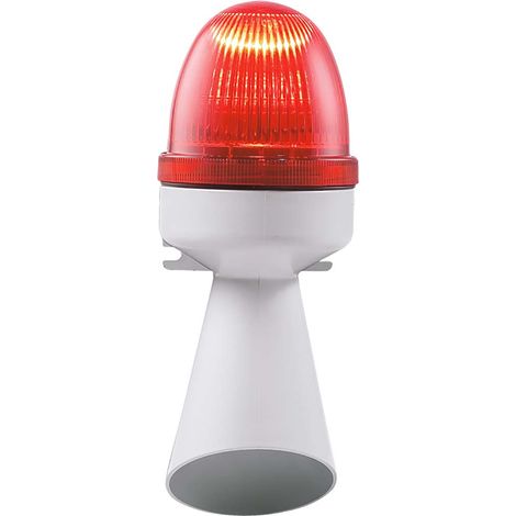 Combinaison balise - buzzer RS PRO, lentille Rouge à LED, 240 V ( Prix pour 1 )