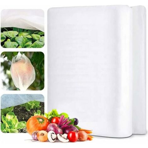 Winter cover for outdoor plants, 2 m x 10 m, winter cover for outdoor plants, winter cover to protect plants from frost, winter cover made of fleece, 35 g/m², YMYNY (1/4)