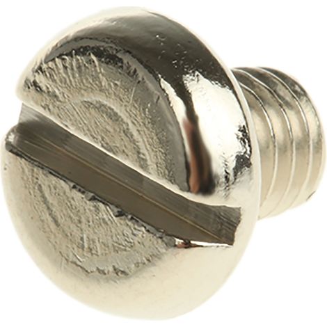 Vis à métaux RS PRO M5 à tête Cylindrique fendue en Laiton, 6mm ( Prix pour Sachet de 100 )
