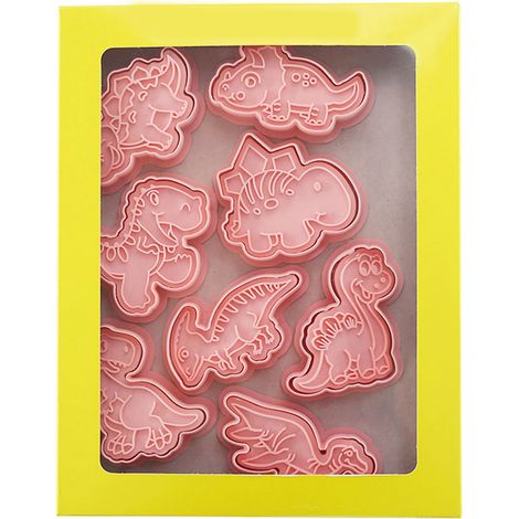 Moule à biscuits dinosaure en plastique alimentaire 3D pour gâteaux et desserts créatifs (1/5)