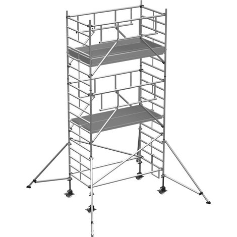 ZARGES Multitower S-PLUS 2T - Fahrgerüst Ausleger Arbeitshöhe 6.45 m 4.45 m + Plattform 1.20 m x 2.50 m (1/5)