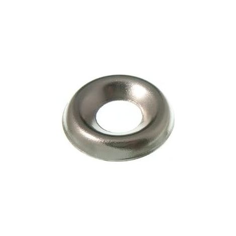 200 rondelles à visser N° 8 NP plaqué nickel. (1/2)