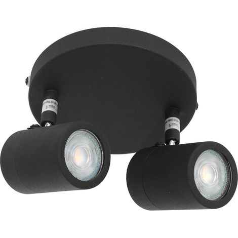 Sienna Upround Foco Twin Negro Mate IP44 (1/4)