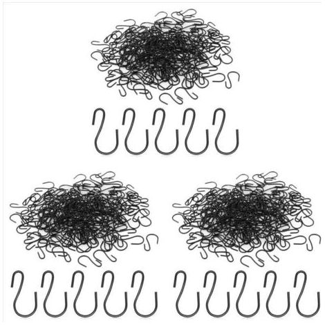 360 Mini-Häkelnadeln in Größe S, 2,5 cm lang, kleine dekorative Metall-Häkelnadeln für Bastelarbeiten (schwarz) (1/4)