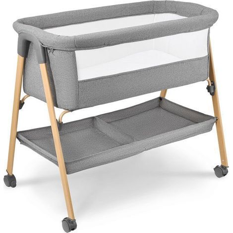 Lit cododo pliable - Matelas inclus - Roulettes frein - 88 x 56 x 77,5 cm
