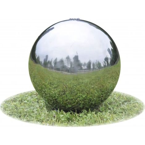 Sphère de fontaine de jardin avec LED Acier inoxydable 20 cm - Sphère de fontaine de jardin avec LED Acier inoxydable 20 cm (1/5)