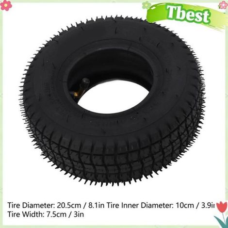 Pneu Scooter Électrique - Caoutchouc Antidérapant Motif Disque Dentaire - Pour Scooters 9x3 50-4 - 1 Pièce (1/4)