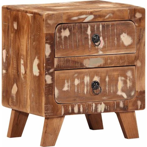 Nachttisch 40x32x46 cm Altholz Massiv