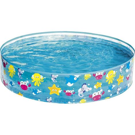TRADE SHOP - Piscina Rigida Autoportante 122x25cm Fuori Terra Fantasia Mare Per Bambini 55028 - (1/5)