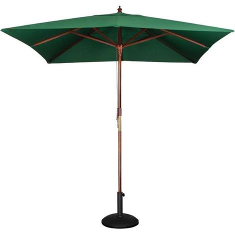 Parasol de terrasse carré professionnel à poulie de 2,5 m vert - Bolero (1/5)