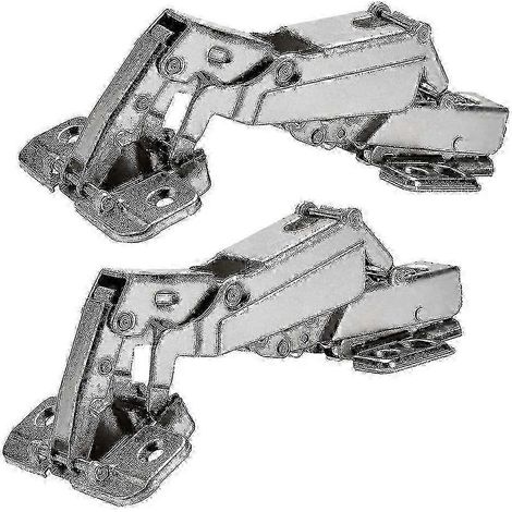 Charnières invisibles pour portes d'armoires - 2 charnières sans cadre de 175 mm à réglage hydraulique (1/4)