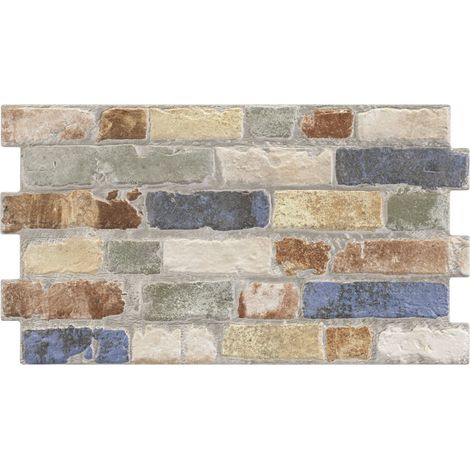 Realonda – Carrelage mural parement effet pierre naturelle 31x56 cm – Grès cérame émaillé pour façades et murs intérieurs – Multi-teintes (1/4)