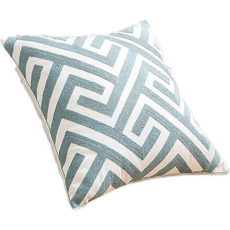 Ensemble de 2 housses de coussin décoratives brodées, coussins décoratifs sans garniture, 45 x 45 cm (vert) (1/4)