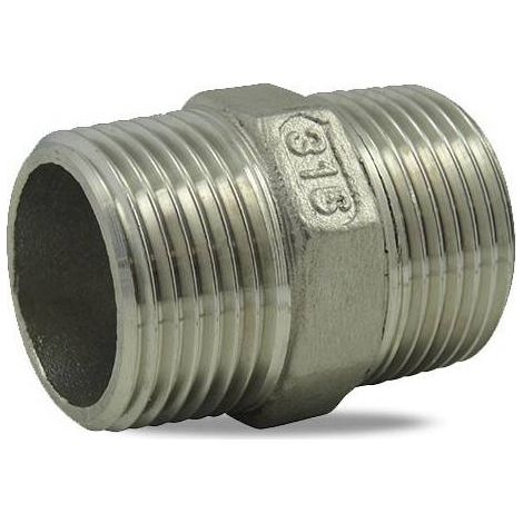 Mamelon male/male en inox 316 3/4'' (1/2)