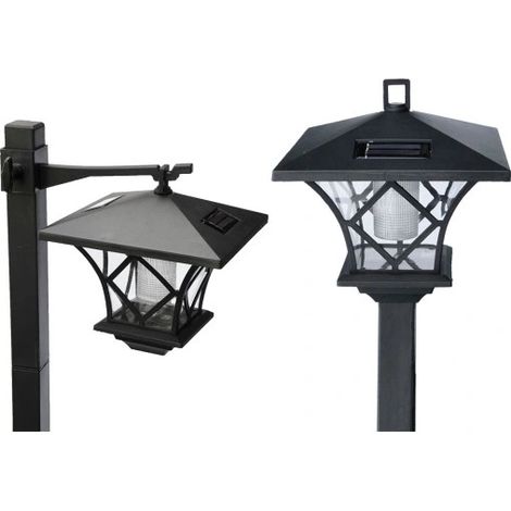 Gartenlaterne mit Solarantrieb, 150 cm hoch, 2 LEDs