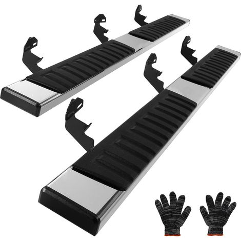 Mophorn Barre di appoggio da 6", pedane laterali per Dodge Ram 1500 2009-2018, Ram 2500/3500 Crew Cab 2010-2023, barre di appoggio in acciaio inossidabile 201, capacità di 500 libbre, 2 pezzi (1/5)