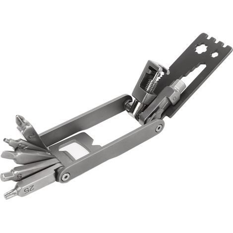 Multifunktionales Fahrradwerkzeug, Edelstahl, 17-in-1 multifunktionales Fahrradwerkzeugset, faltbar und tragbar, Kettenreparaturset für Outdoor-Fahrräder. (1/5)