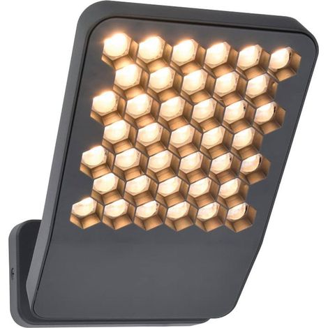 Applique murale d'extérieur sur secteur ATLANTIS GREY LED H11cm (1/5)