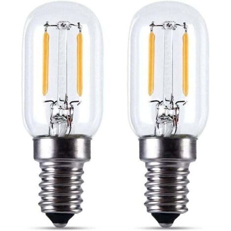 VURAHOME - 2pcs Lampe LED E14- Ampoule réfrigérateur LED2W, XU, T22, 200LM, équivalent à incandescence 15W, Blanc chaud 2700K, 230V, Avec petite E14, [Classe énergéti - (1/4)
