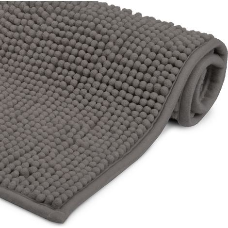 Beautissu Badematte Badezimmerteppich BeauMare WR rutschfest 80x50cm	Anthrazit