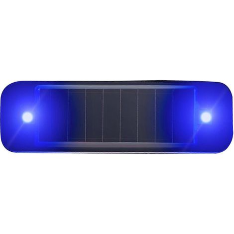 Luz de advertencia LED solar impermeable para coche, lámpara de seguridad nocturna, alarma antirrobo, luz LED para coches y motocicletas, color negro. (1/5)