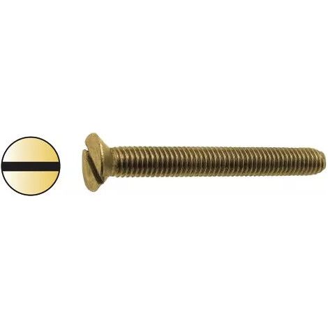 Vis metaux tête fraisée fendue en laiton DIN 963 - VISWOOD - 5 - 10