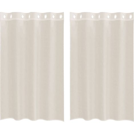 Maison Exclusive - Voile Vorhänge mit Ösen 2 Stk. Creme 140x175 c