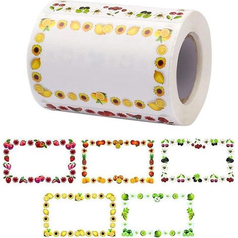 Étiquettes autocollantes amovibles inscriptibles pour bocaux, étiquettes autocollantes colorées pour garderie, contenants alimentaires, cuisine, fournitures scolaires, bocaux Mason (1/5)