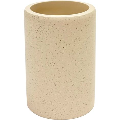 Gobelet de salle de bain en polyrésine au design uni Naturel 10x10x10 cm (1/3)