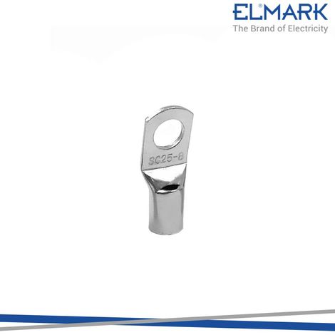 CAPICORDA A PINZARE NON ISOLAT RAME STAGNATO 25MM FORO 8MM