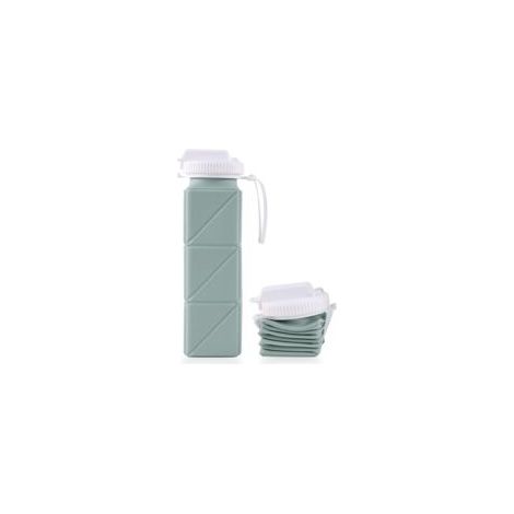Faltbare Silikon-Trinkflasche (620 ml), wiederverwendbar, BPA-frei, umweltfreundlich und kompakt, geeignet für Kinder und Erwachsene, ideal für Sport, Reisen, Wandern, Laufen und Camping – Crezuo