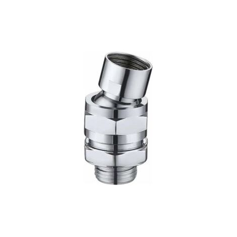 Pommeau de douche pluie rotule réglable pommeau de douche pommeau de douche en laiton aérateur de douche raccord pour pommeau de douche raccord de douche G 1/2 chrome poli (1/5)