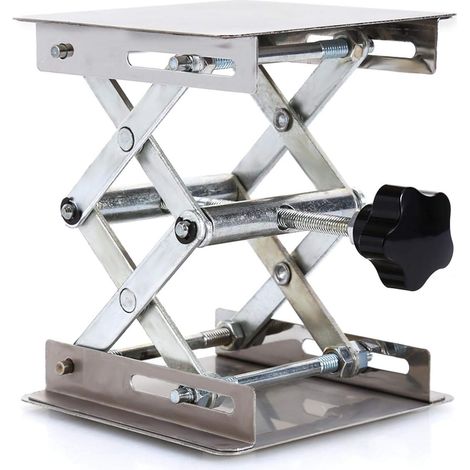 Ascenseur de laboratoire - Levage manuel 100X100mm Laboratoire scientifique Support de table de laboratoire en acier inoxydable Lifter de laboratoire à ciseaux pour expérience scientifique (1/5)