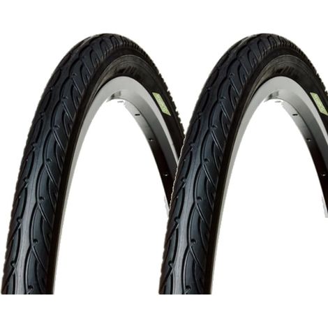 2 Pneus 26x1.95 Pneus 50-559 Pneus Slick Route Vélo Route Hybride 26" Montagne Adulte Ville Vélo, Noir