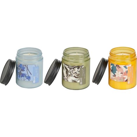 Duftkerzen 3er Set FRUITY BLOOM Sojawachs Frische Note Blumige Note