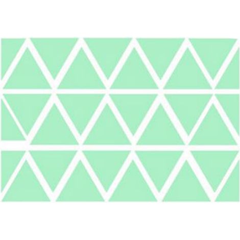 Autocollant Triangle Lumineux Vert Vinyle 30pcs 5.5x4.5cm Déco Murale Salon Chambre Surface Lisse
