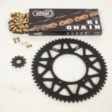 Kit chaîne Afam 11x60 Pas 428 Ø110mm pour moto Sherco 50 Sm-R (1/4)