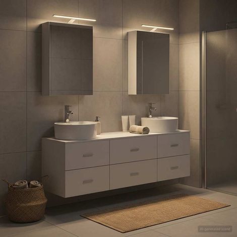 vidaXL Juego de muebles de baño 5 uds. Blanco (1/5)