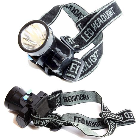 TrAdE Shop Traesio - Torcia Lampada Frontale A Led Ricaricabile Antipioggia Pesca Caccia Ciclismo - (1/3)