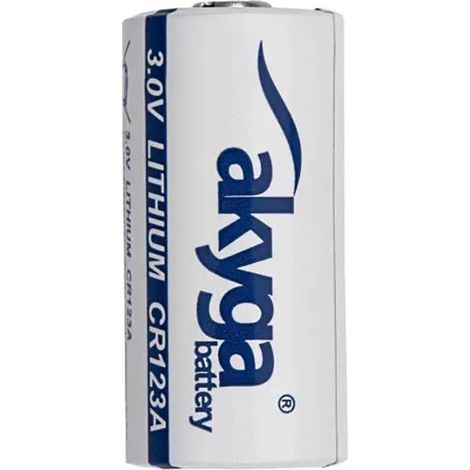 Pile au lithium CR123A Akyga AKY1235 3 V / 1500 mAh jusqu'à 85 °C (1/3)