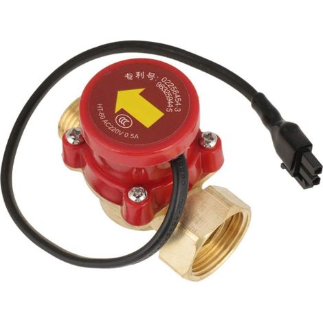 HT-60 AC 220V 0.5A capteur de débit Interrupteur, G 3/4 "-1/2" Filetage capteur de débit de Pompe à Eau Commande de commutateur électronique pour Douche Basse Pression d'eau (1/5)