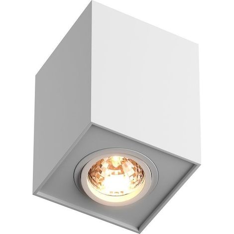 Zuma-Line Quadro Lampada da Soffitto Bianca Quadrata Moderna