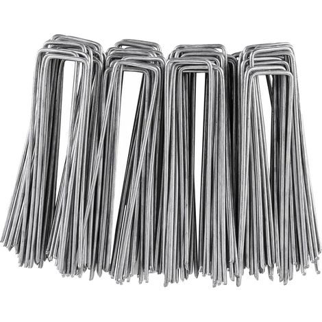 Estacas de jardín, acero galvanizado, 150 mm, 25 mm, Ø3 mm, paquete de 100 (1/5)