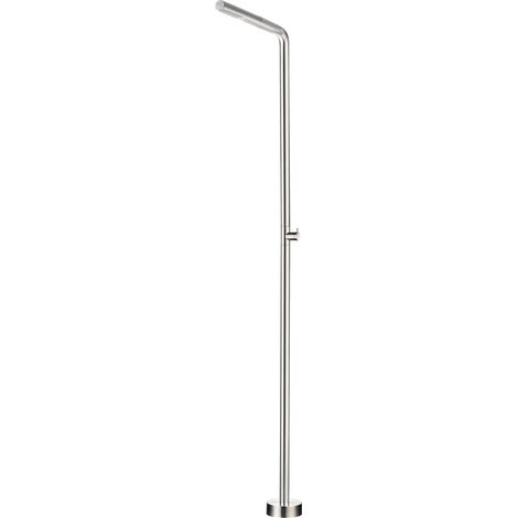 Ducha Exterior para Piscina-Jardin-SPA/Rociador Tubular de 42mm/Altura 220 cm/Acero Inox S316-Monofluido de 1 Via Agua/Fria Color Acero Cepillado