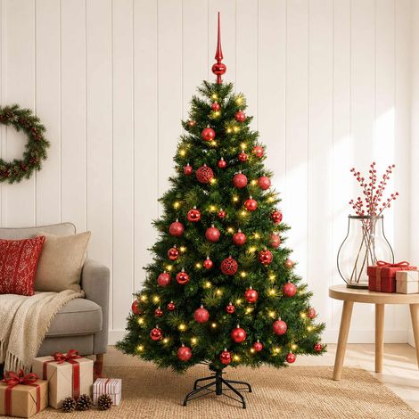vidaXL Árbol de Navidad artificial con bolas 150 cm 150 LED (1/4)