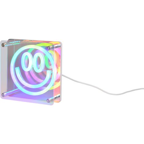 Reality LED-Tischleuchte Anelli Fun 14,5 x 14,5 cm weiß/transparent irisierend Lampen (1/3)