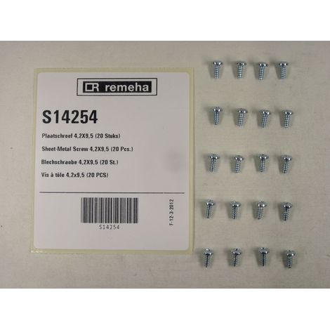 Remeha Vite per lamiera 4,2x9,5 (20x), S14254