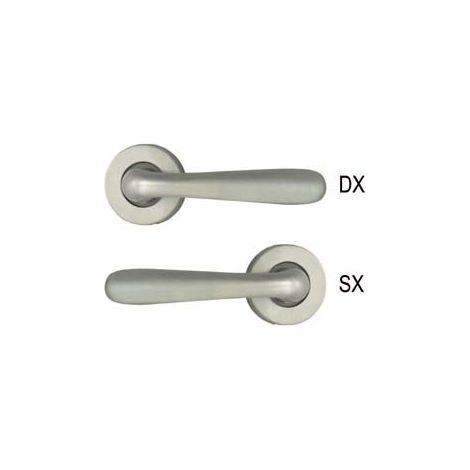 MEZZA MANIGLIA KAROL SERIE 9561 IN ZAMA FINITURA OTTONE CROMO SATINATO- - SX - 4 pezzi COTTALI
